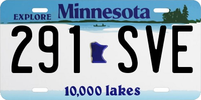 MN license plate 291SVE