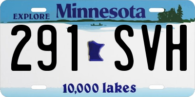 MN license plate 291SVH