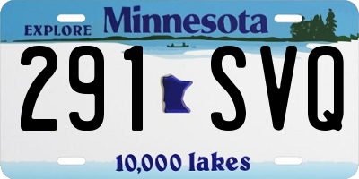 MN license plate 291SVQ