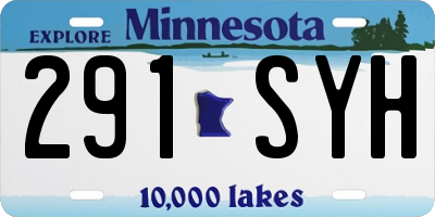 MN license plate 291SYH