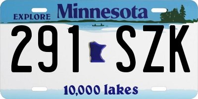 MN license plate 291SZK