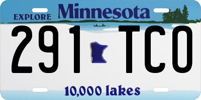 MN license plate 291TCO