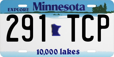 MN license plate 291TCP