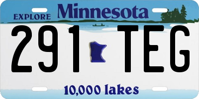 MN license plate 291TEG