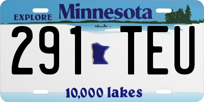 MN license plate 291TEU