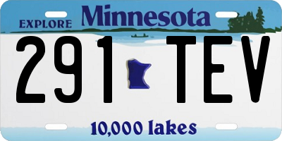 MN license plate 291TEV