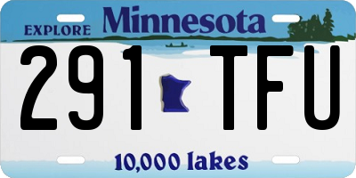 MN license plate 291TFU