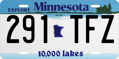 MN license plate 291TFZ