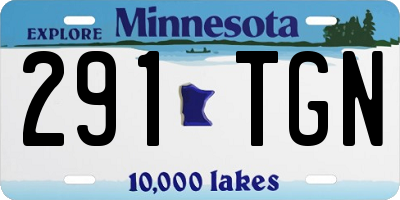 MN license plate 291TGN