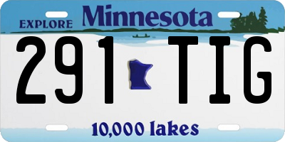 MN license plate 291TIG