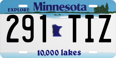 MN license plate 291TIZ
