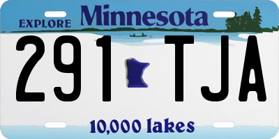MN license plate 291TJA