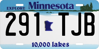 MN license plate 291TJB
