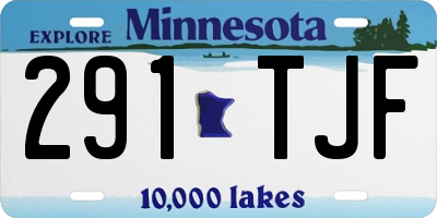 MN license plate 291TJF