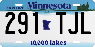 MN license plate 291TJL