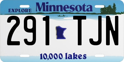 MN license plate 291TJN