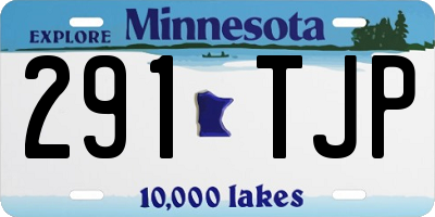 MN license plate 291TJP