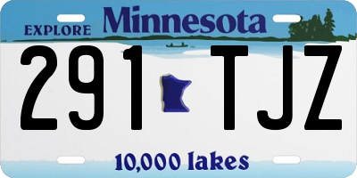 MN license plate 291TJZ