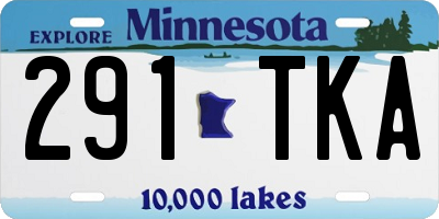 MN license plate 291TKA