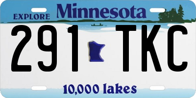 MN license plate 291TKC
