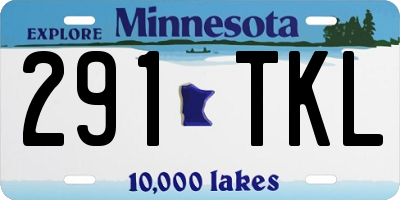 MN license plate 291TKL