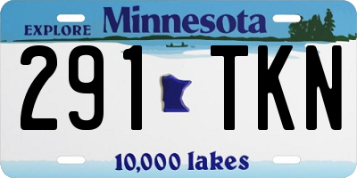 MN license plate 291TKN