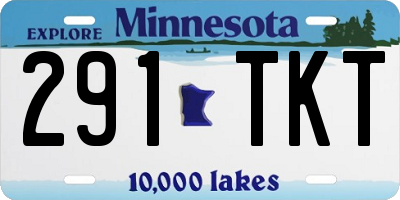 MN license plate 291TKT