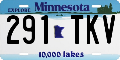 MN license plate 291TKV