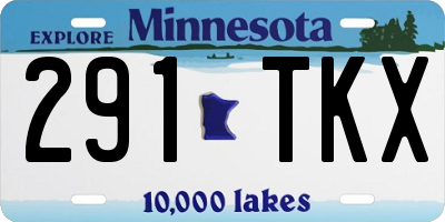 MN license plate 291TKX