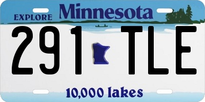 MN license plate 291TLE