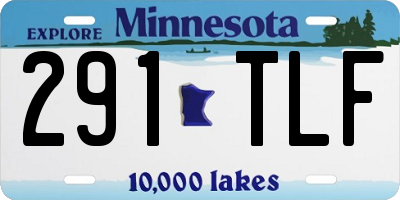 MN license plate 291TLF