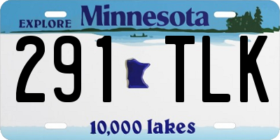 MN license plate 291TLK