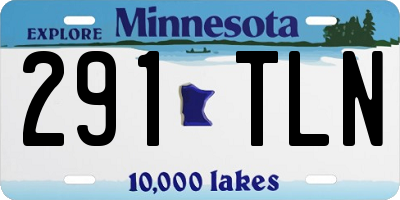 MN license plate 291TLN