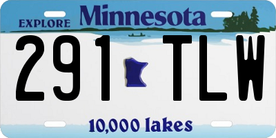 MN license plate 291TLW