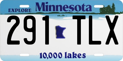 MN license plate 291TLX