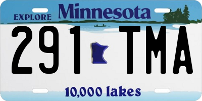 MN license plate 291TMA