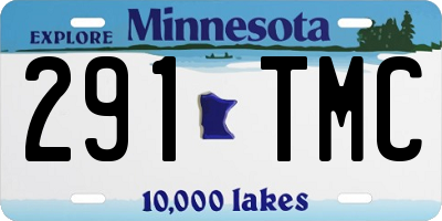 MN license plate 291TMC