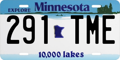 MN license plate 291TME