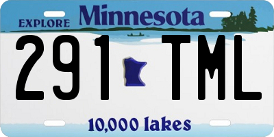 MN license plate 291TML