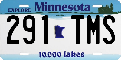 MN license plate 291TMS