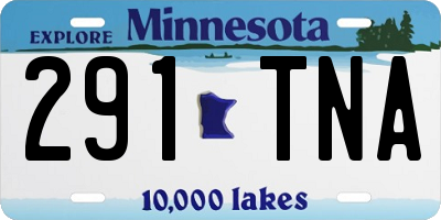 MN license plate 291TNA