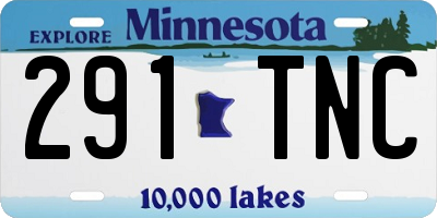 MN license plate 291TNC