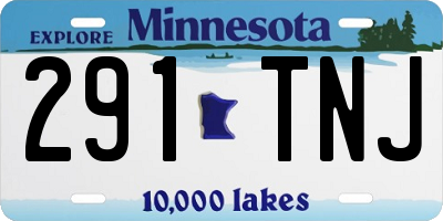 MN license plate 291TNJ