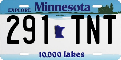 MN license plate 291TNT