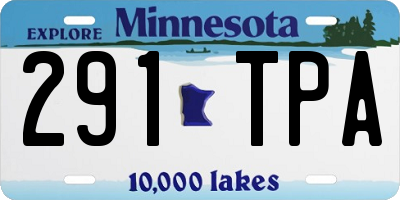 MN license plate 291TPA