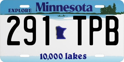 MN license plate 291TPB