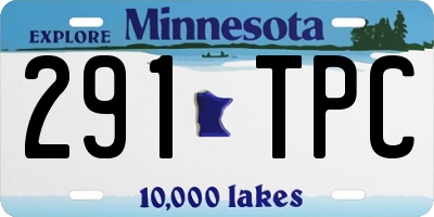 MN license plate 291TPC