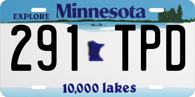MN license plate 291TPD