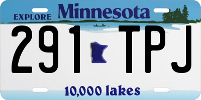 MN license plate 291TPJ
