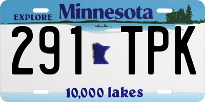 MN license plate 291TPK